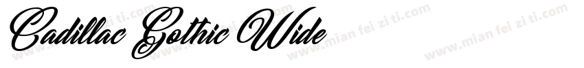 Cadillac Gothic Wide字体转换